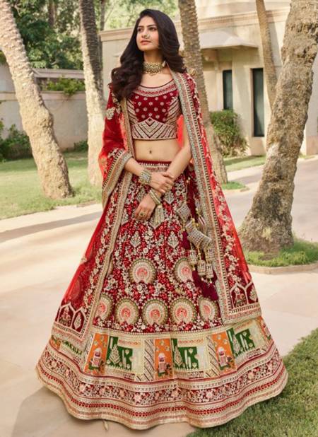 Maroon Colour Royale vol 19 Heavy Bridal Wedding Wear Latest Lahenga Choli Collection 980